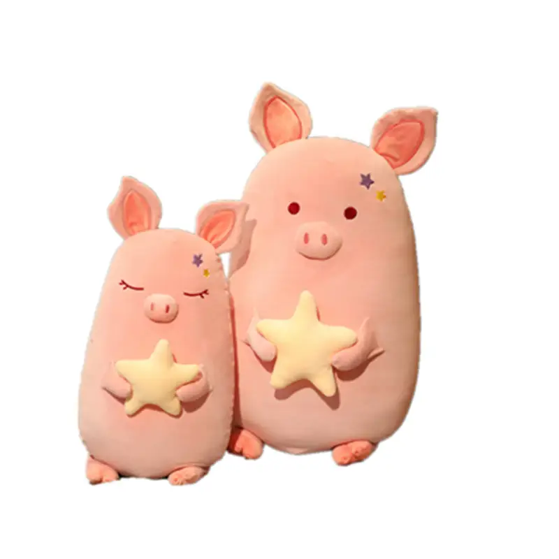 Pink piggy plush pillow