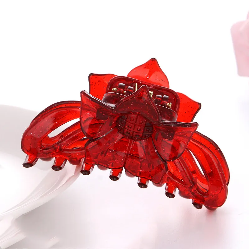 Ladies plastic hair clip - Red