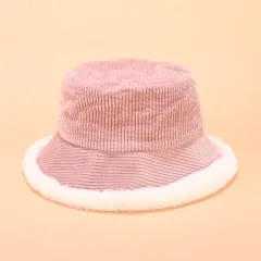 Corduroy fisherman hat - Pink - View 1
