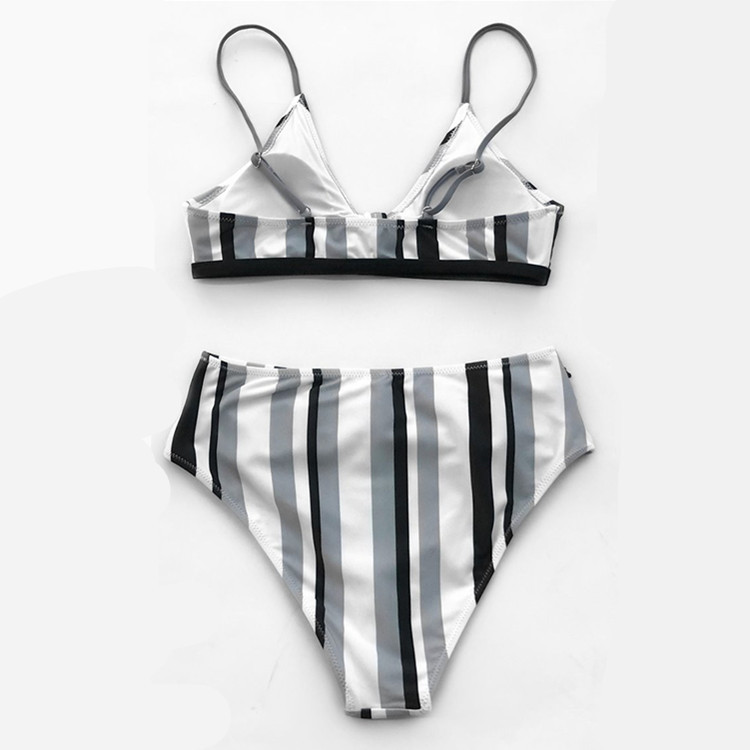 Split triangle bikini swimsuit