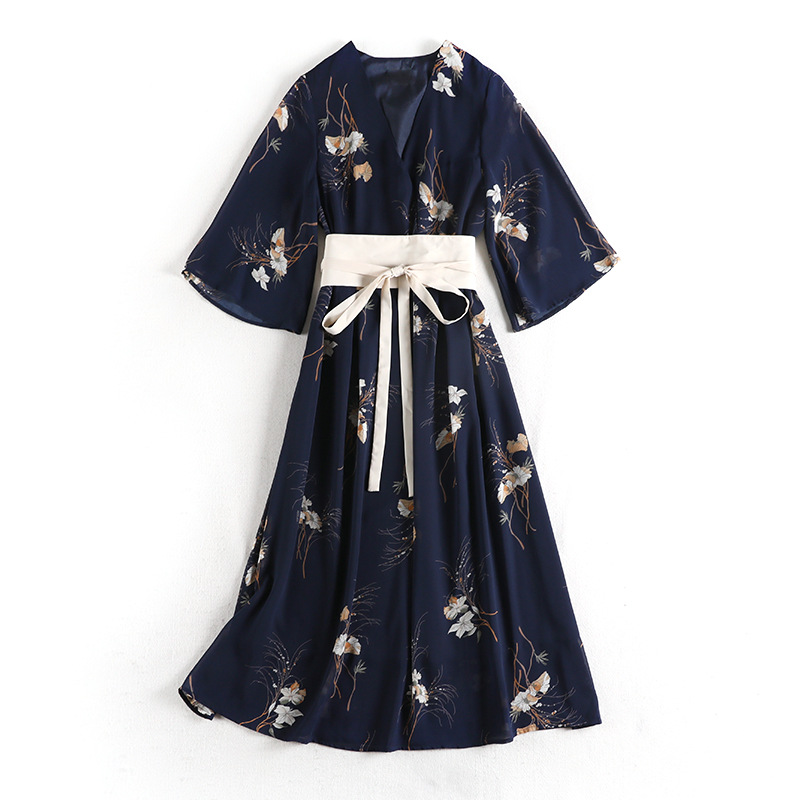 Floral V-Neck Dress, picture 5 of 5