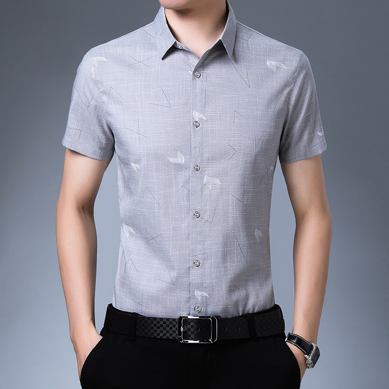 New men's Shirt Short Sleeve men's thin shirt