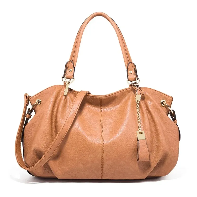 Fashion shoulder messenger bag - Brown