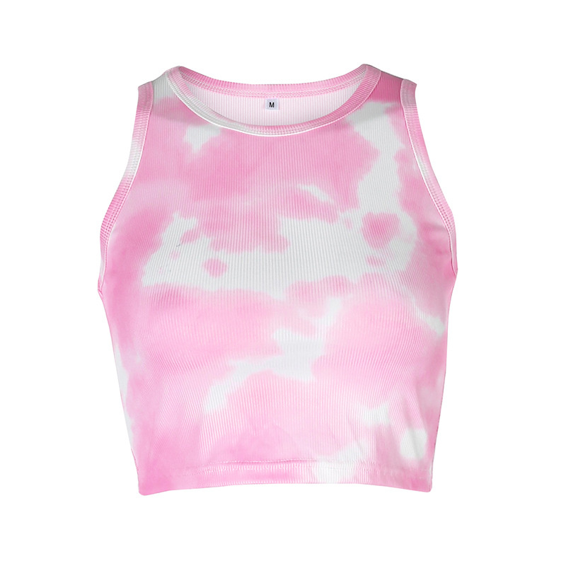 New features tie-dye slim slimming sports vest