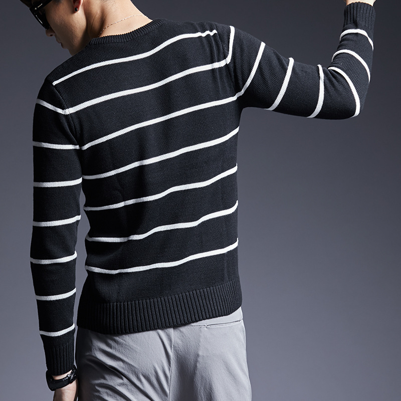 Men's casual striped pullovers