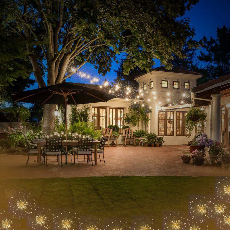 Solar firework lawn light