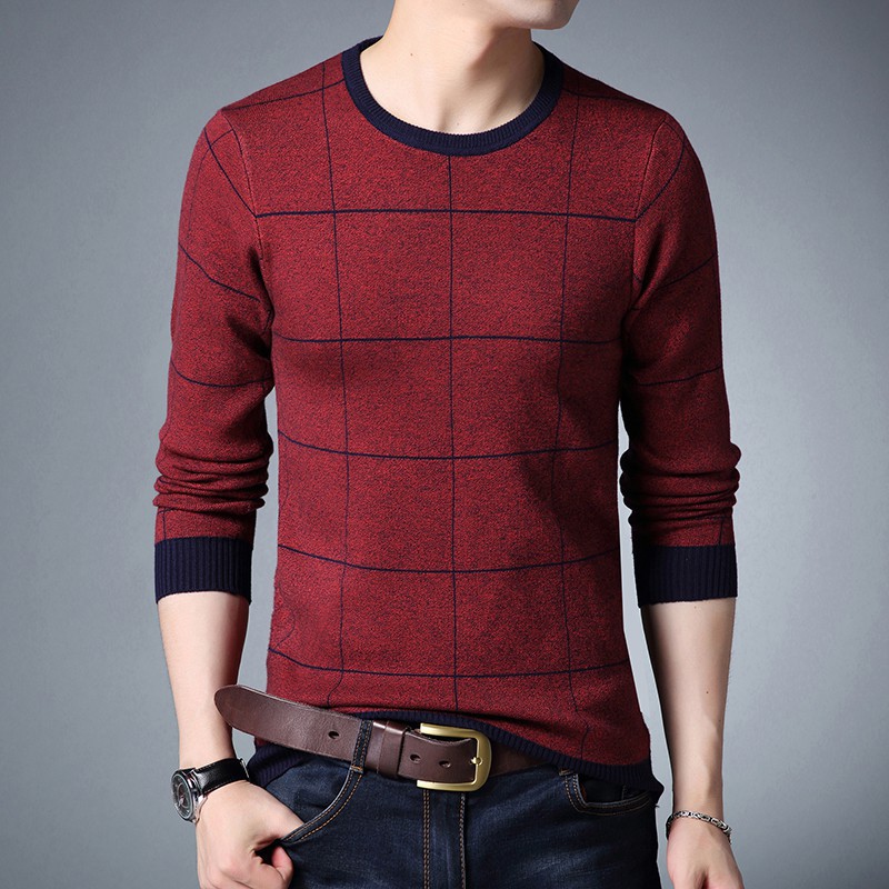 Plaid men's sweater