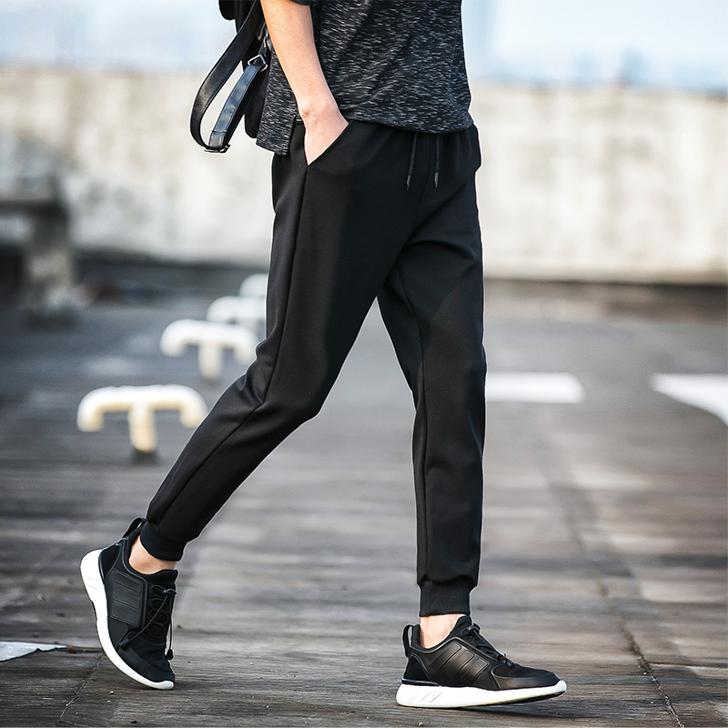 Slim fit elastic little leg sports casual pants