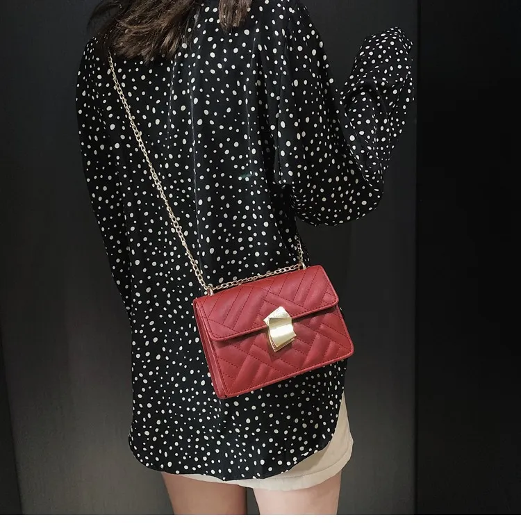 Shoulder chain bag - Red