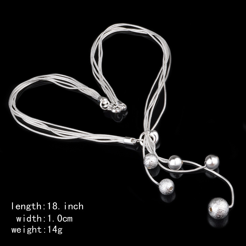 Alloy 5 bead necklace