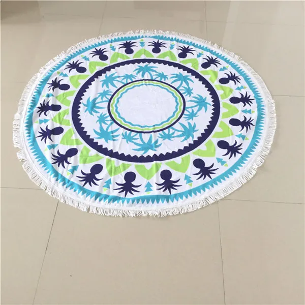 Round Tassel Pineapple Beach Towel Geometric - Shop at LoveMi