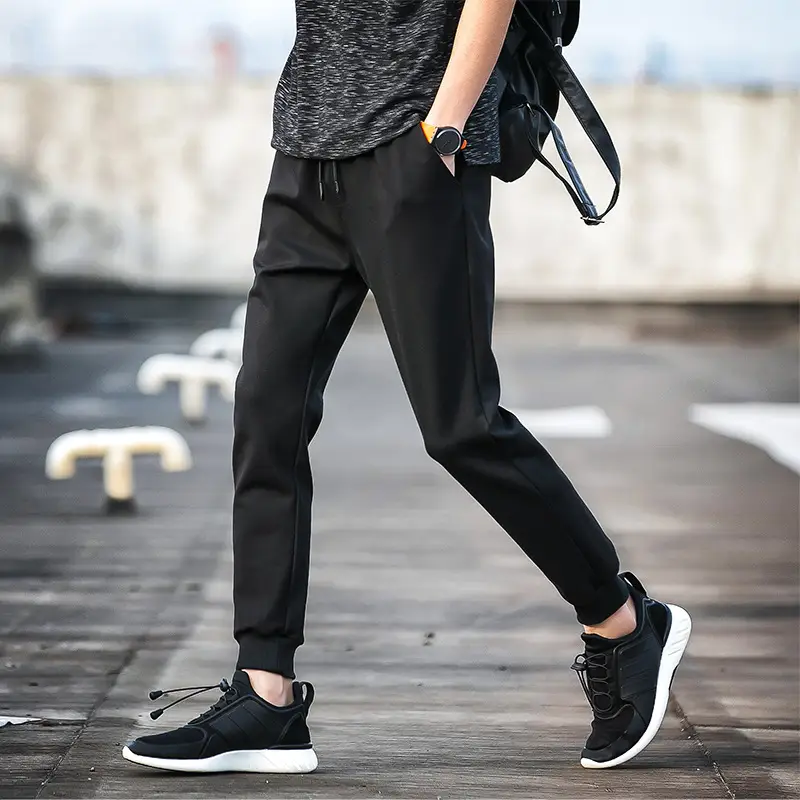 Slim fit elastic little leg sports casual pants