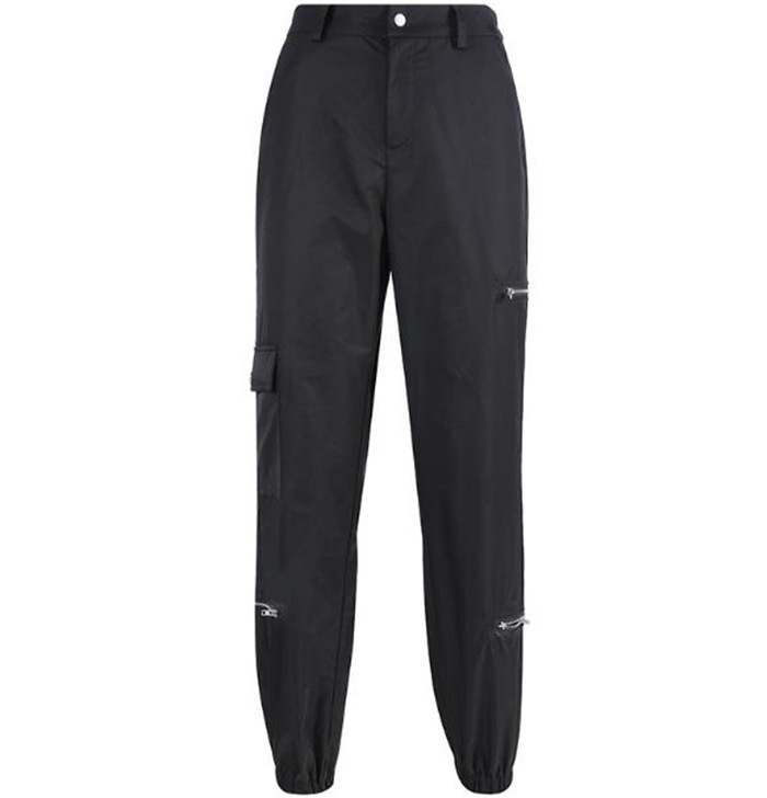 Metal zipper splice for pocket leggings