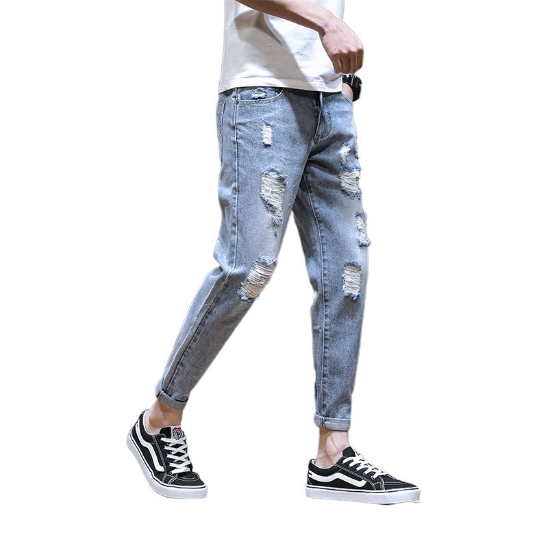 Casual ripped men's pants