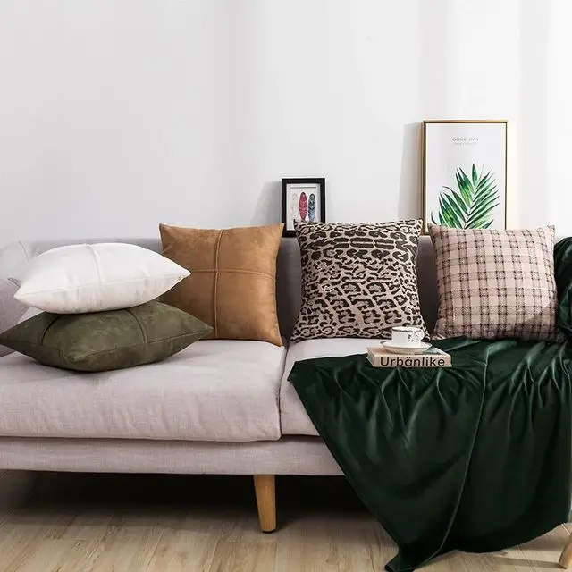 Retro solid color pillowcase