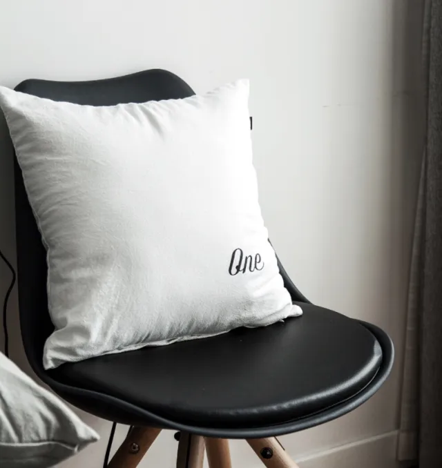 Kye Minimalist Numeric Throw Pillow Cover White One - Shop at LoveMi