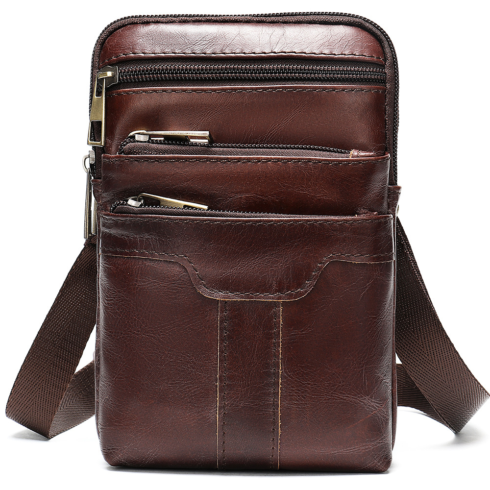 Vintage cowhide messenger bag