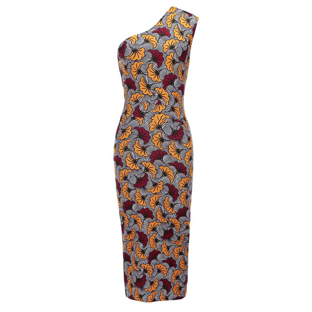 Europe and America new printing pencil skirt dress