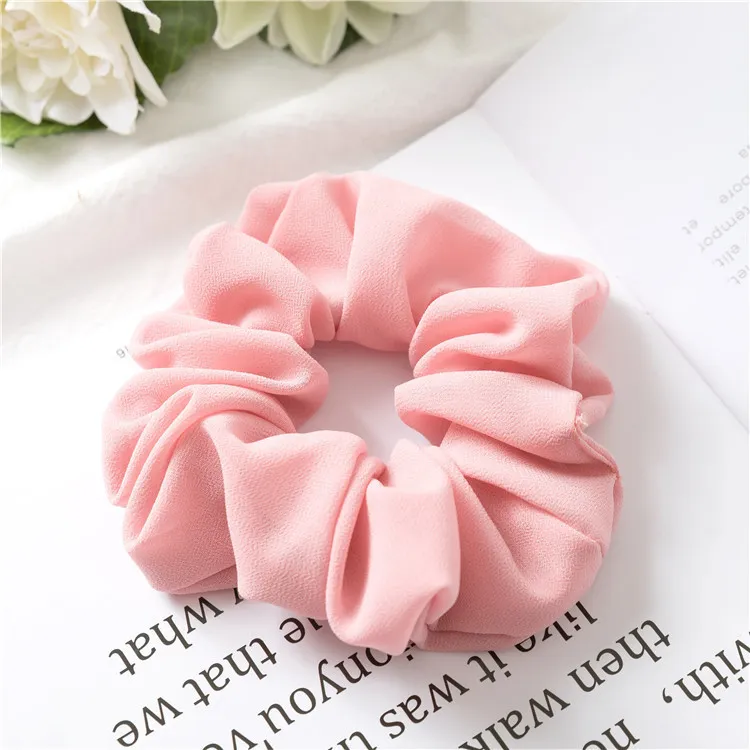 Simple solid color large intestine ring - Pink