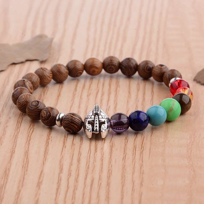 Title 9, Colorful yoga chakra wooden beads