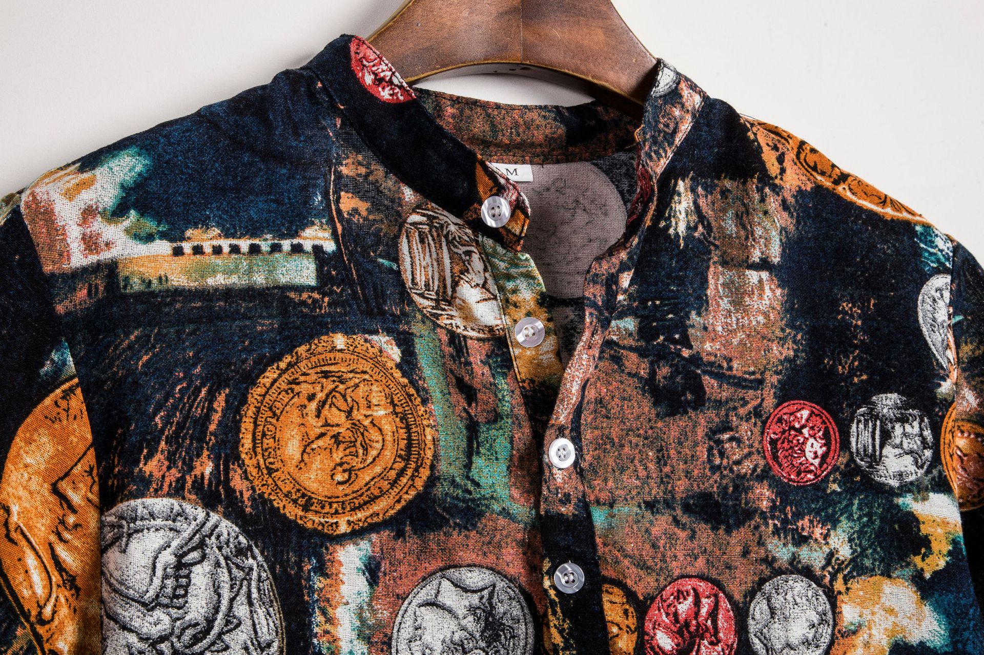 Men's printed short sleeve shirt casual