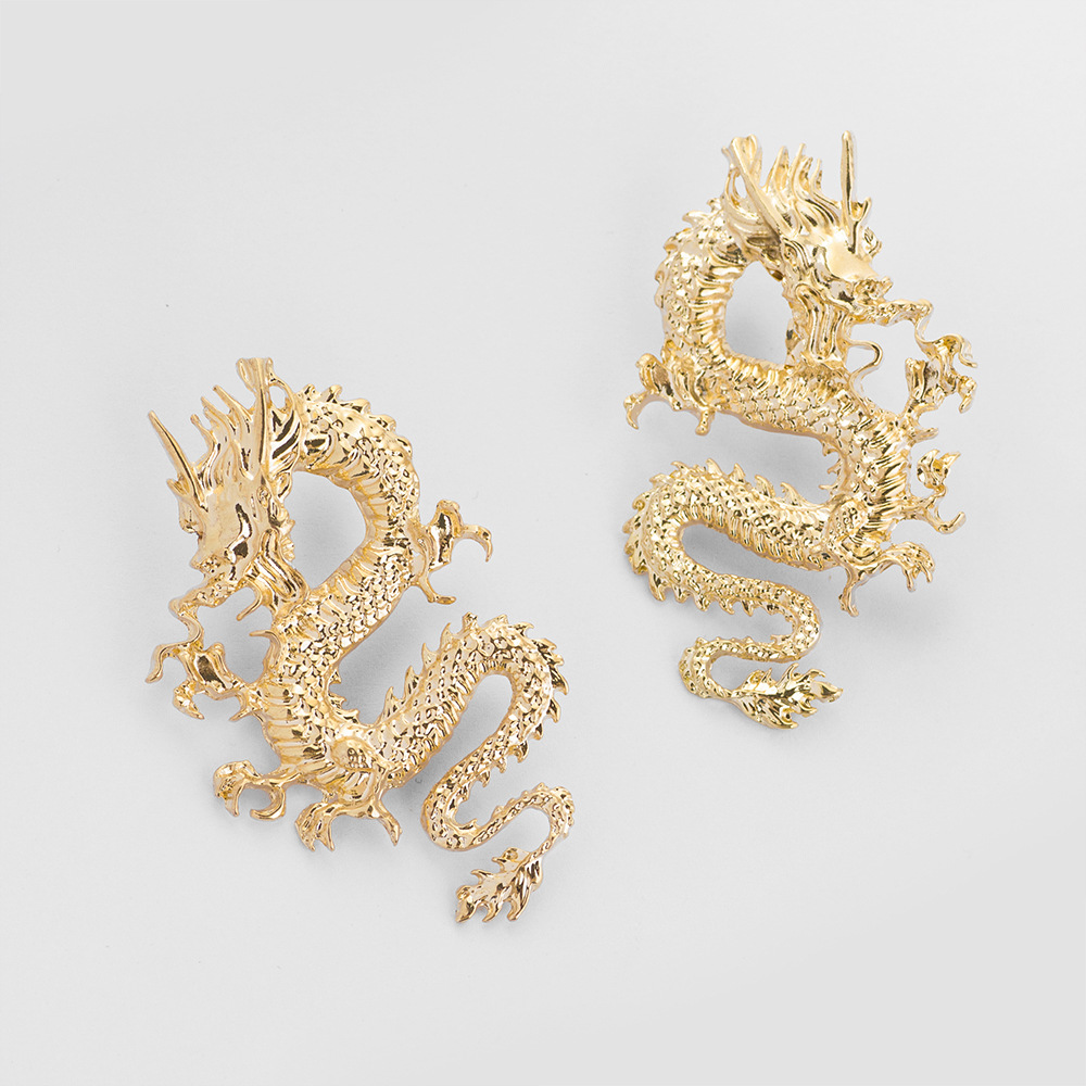 Personality trend cool dragon earrings
