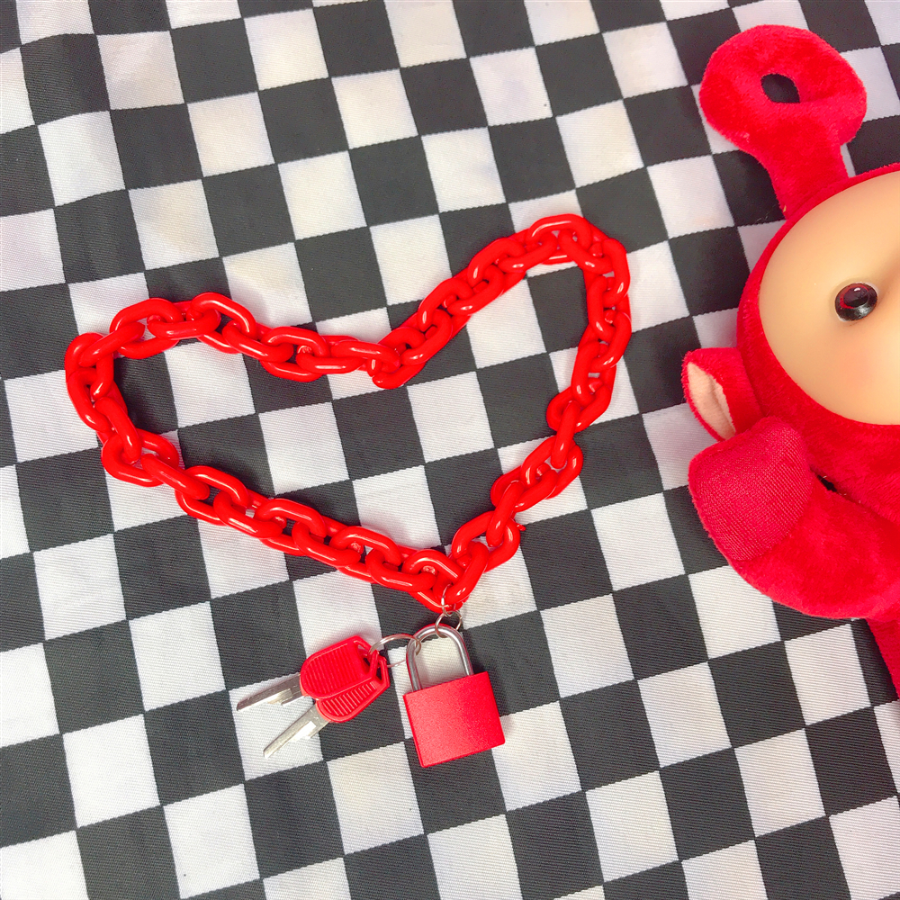 Transparent Candy Color Plastic Necklace