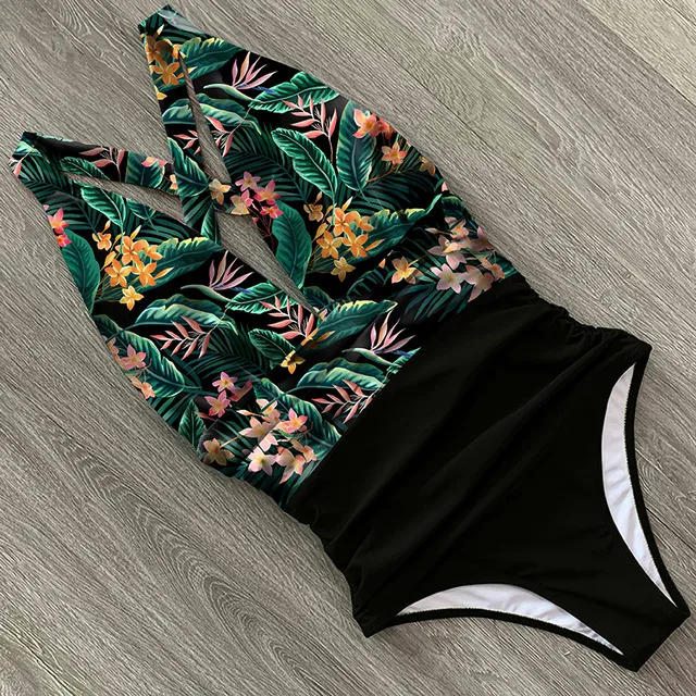 Women's V neck swimsuit 3Style M - Shop at LoveMi