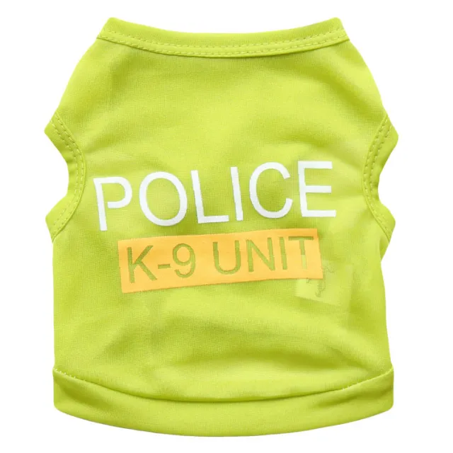 Spring And Summer Police Dog Pet Clothes Vest Green - Shop at LoveMi