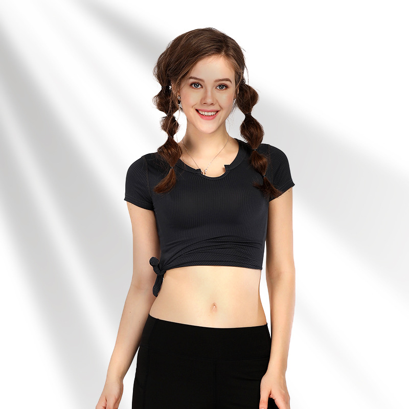 Tight short sleeve yoga suit