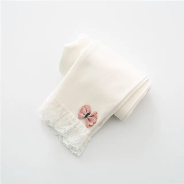 Amber Cotton Baby Girl Leggings White - Shop at LoveMi