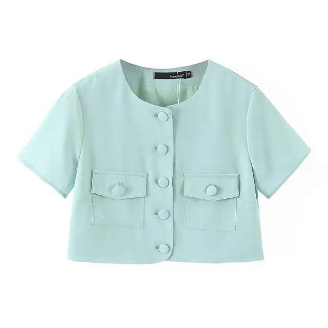 Suit skirt suit Blue Top - Shop at LoveMi