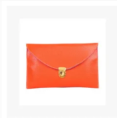 Envelope clutch shoulder bag - Orange - View 1