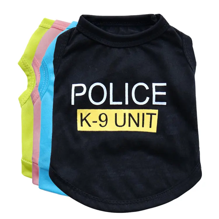 Spring and Summer Police Dog Pet Clothes Vest
