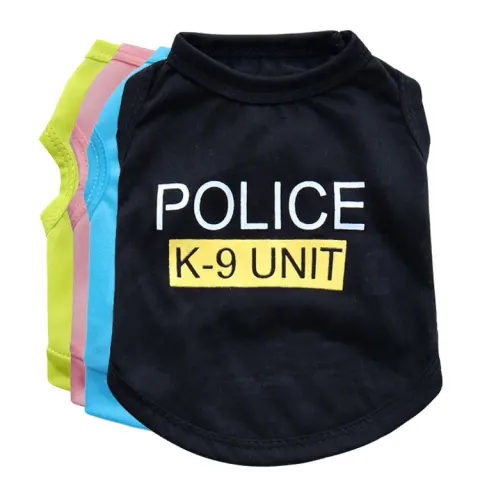 Spring and Summer Police Dog Pet Clothes Vest