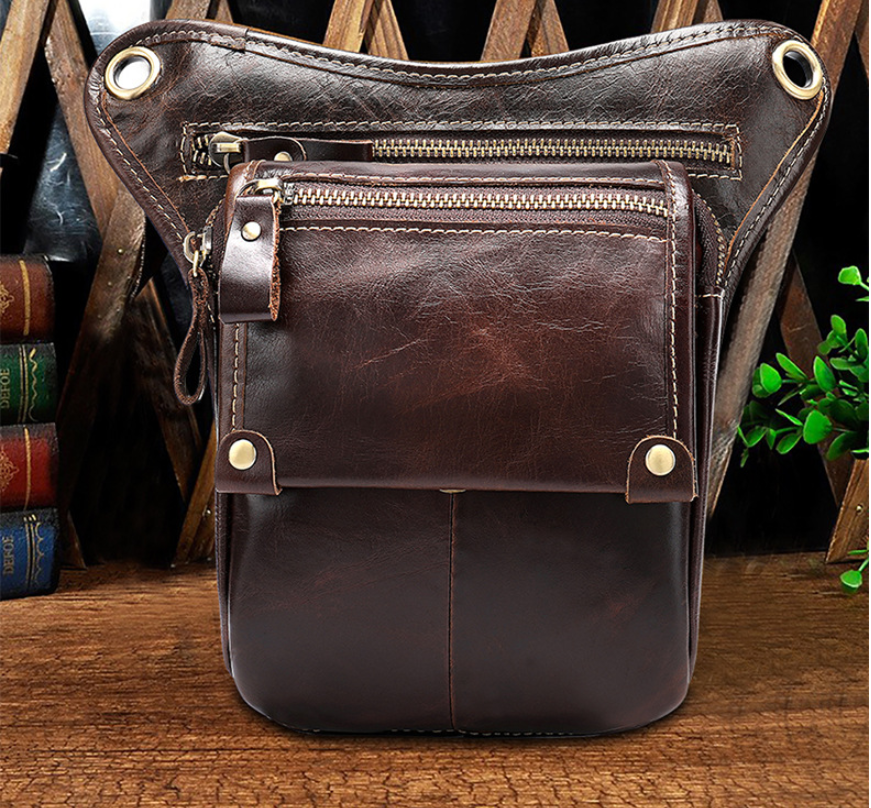 Vintage leather crossbody bag — foto 4