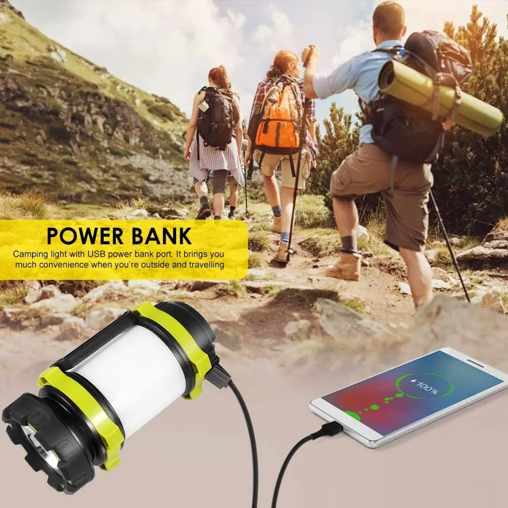 Outdoor Emergency Camping Light Flashlight Rechargeable Battery Power Bank – image 3