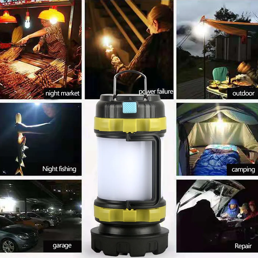 Outdoor Emergency Camping Light Flashlight Rechargeable Battery Power Bank – image 6