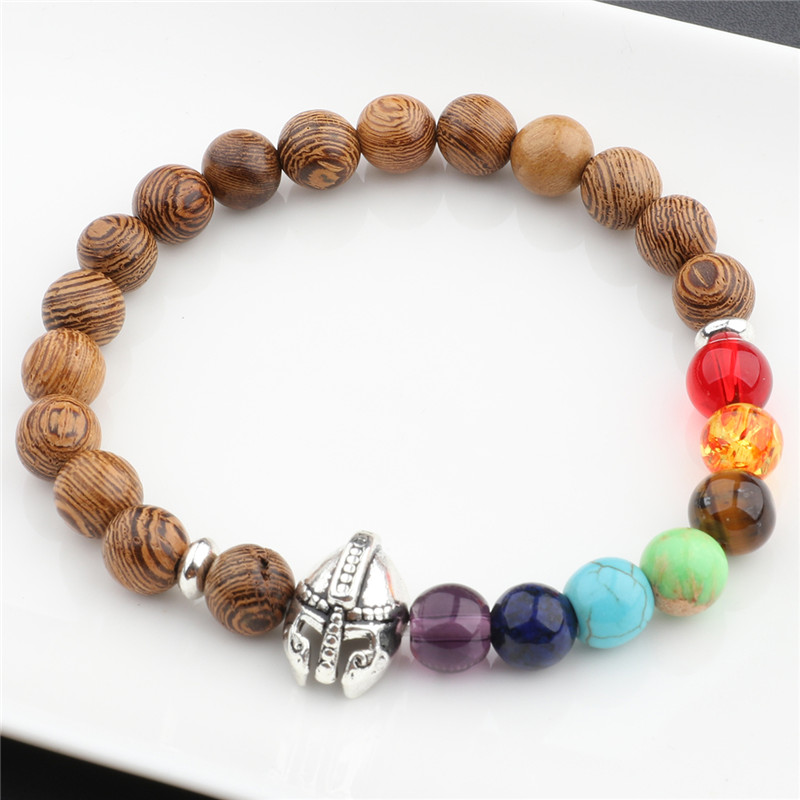 Title 3, Colorful yoga chakra wooden beads