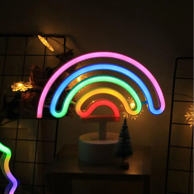 Creative Led Modeling Lamp Rainbow Popsicle