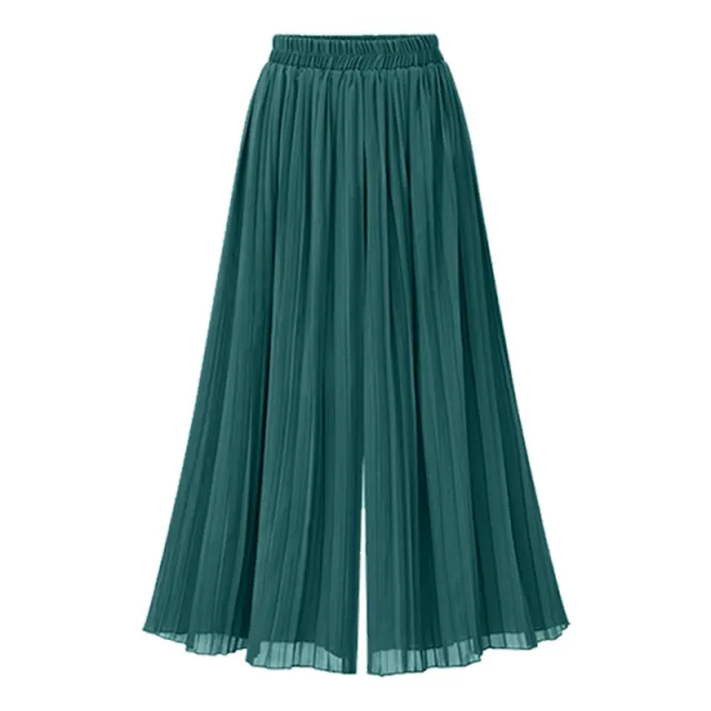 High waist casual cropped wide leg pants Green - Shop at LoveMi