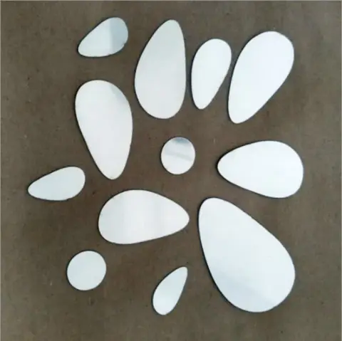 3D Stereo Mirror Wall Paste Cobblestone