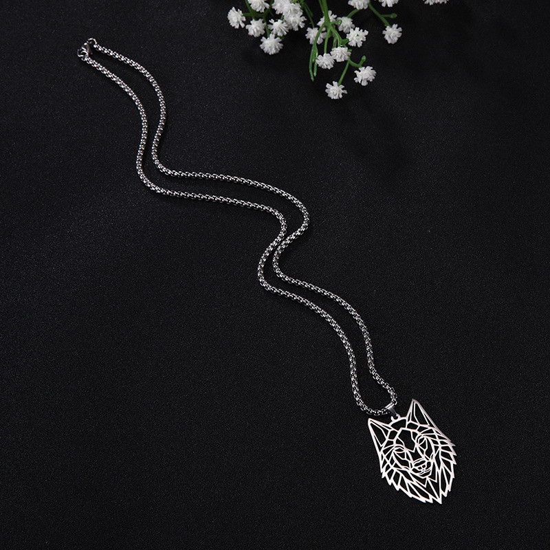 Ethnic wind forest animal lion pendant necklace