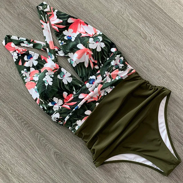 Women's V neck swimsuit 2Style L - Shop at LoveMi