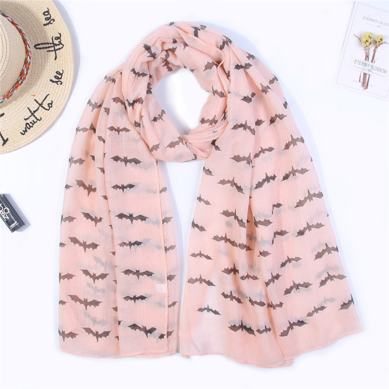 Bat print Paris yarn scarf