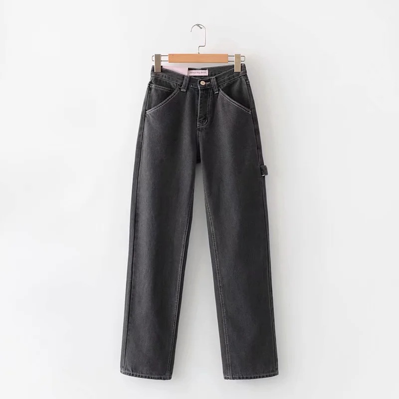 Women's long loose jeans
