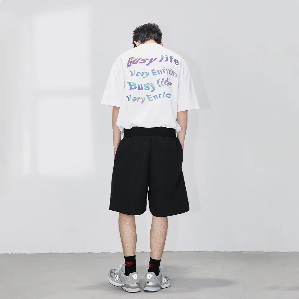 Laser reflective letter printed short sleeve