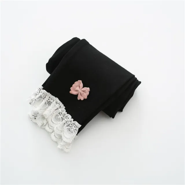 Amber Cotton Baby Girl Leggings Black - Shop at LoveMi