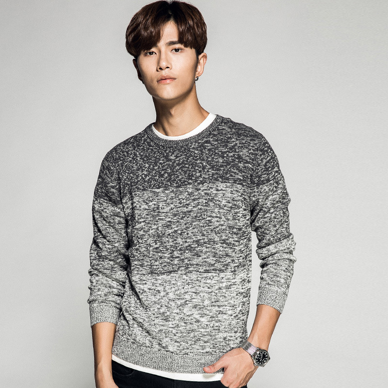 Men's fashionable knitting bottomed sweater