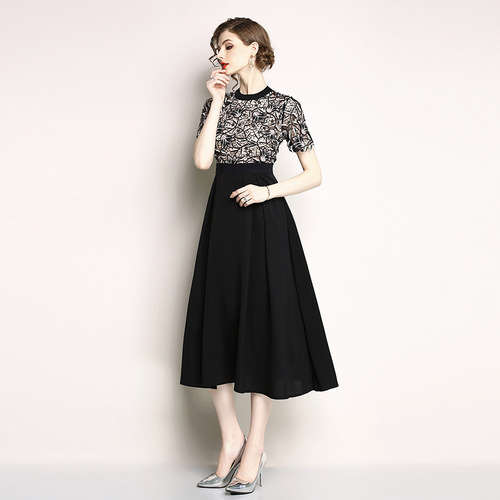 The same high-end lace short sleeve